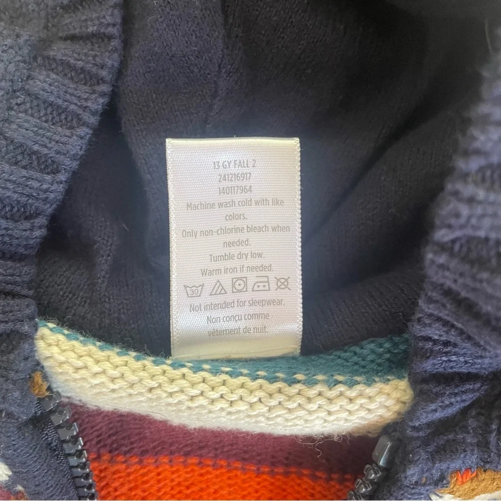 Gymboree Fox Trail Hooded Fair Isle Sweater Size 18-24 months